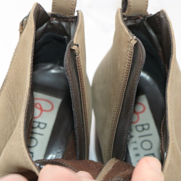 Blondo Women Nivada Boot Size 8 Waterproof Taupe Tan Leather Block Heel Side Zip - Picture 13 of 13